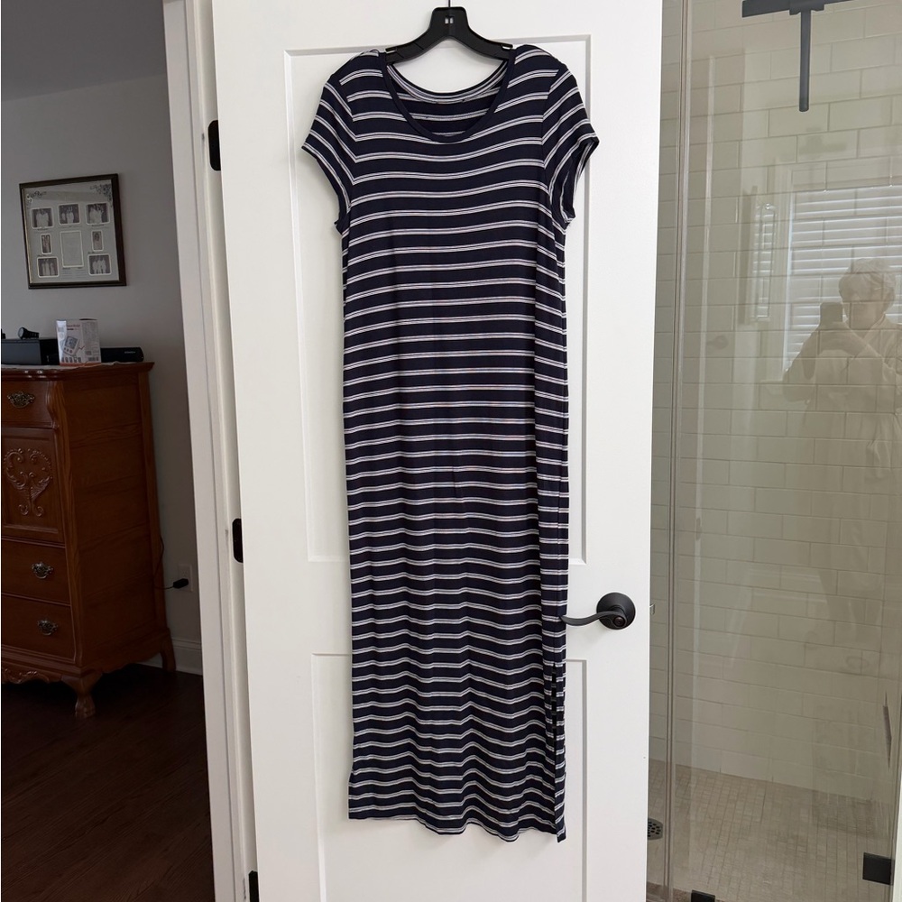 Striped Black and White Maxi Dress